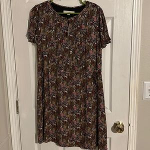 Loft safari print dress- NWT